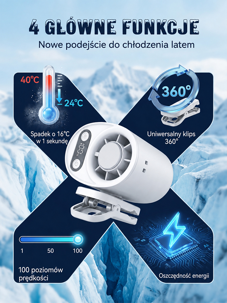 Mini klimatyzator AI chłodzi do 16°C w 3 sekundy, teraz 30% taniej!    Bateria 10000 mAh, do 48h pracy!