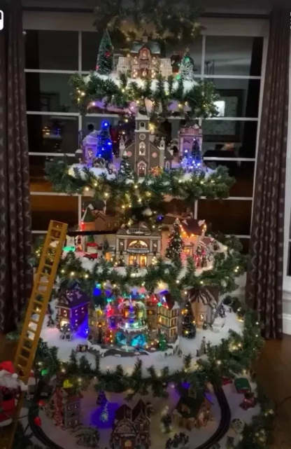 🎄Ferris Wheel Christmas Tree (With A Train, A Ferris Wheel, A Brightly Lit House And A Santa)🎄