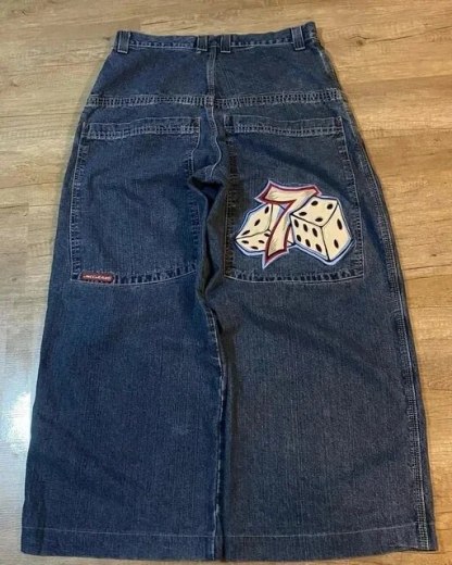 Lucky Dice Graphic Baggy Jeans