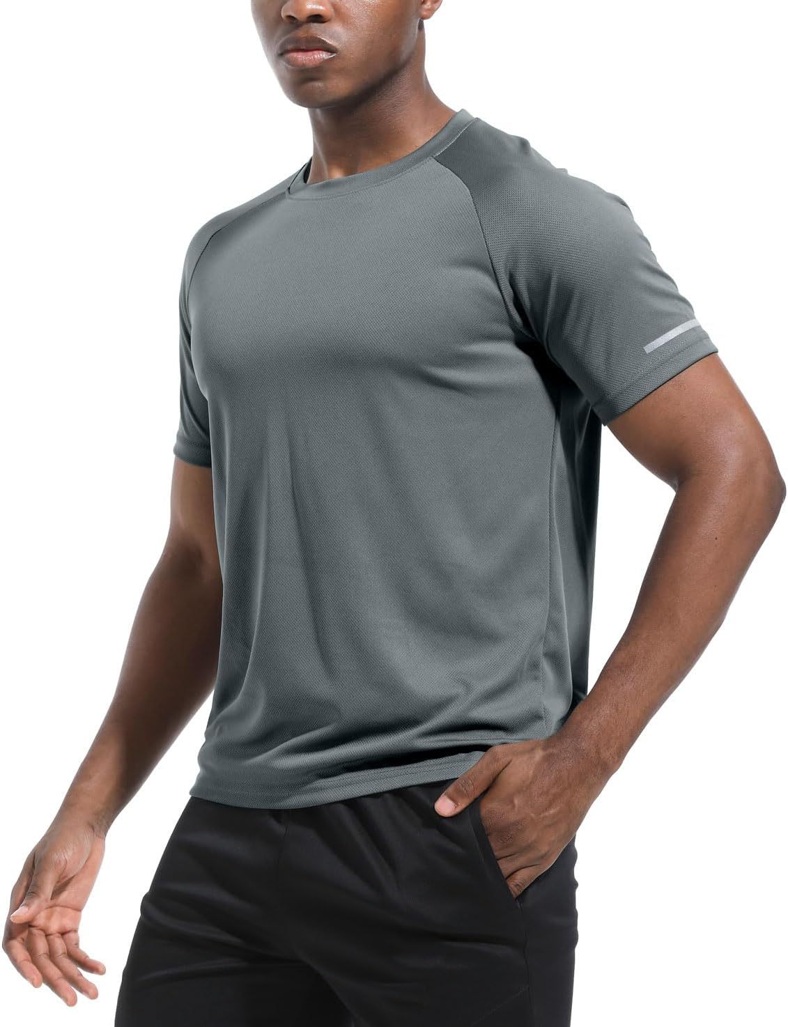 1 or 3 Pack Men's Workout Running Shirts, Dry Fit Moisture Wicking T-Shirts, Sports Gym Athletic Short Sleeve Shirts