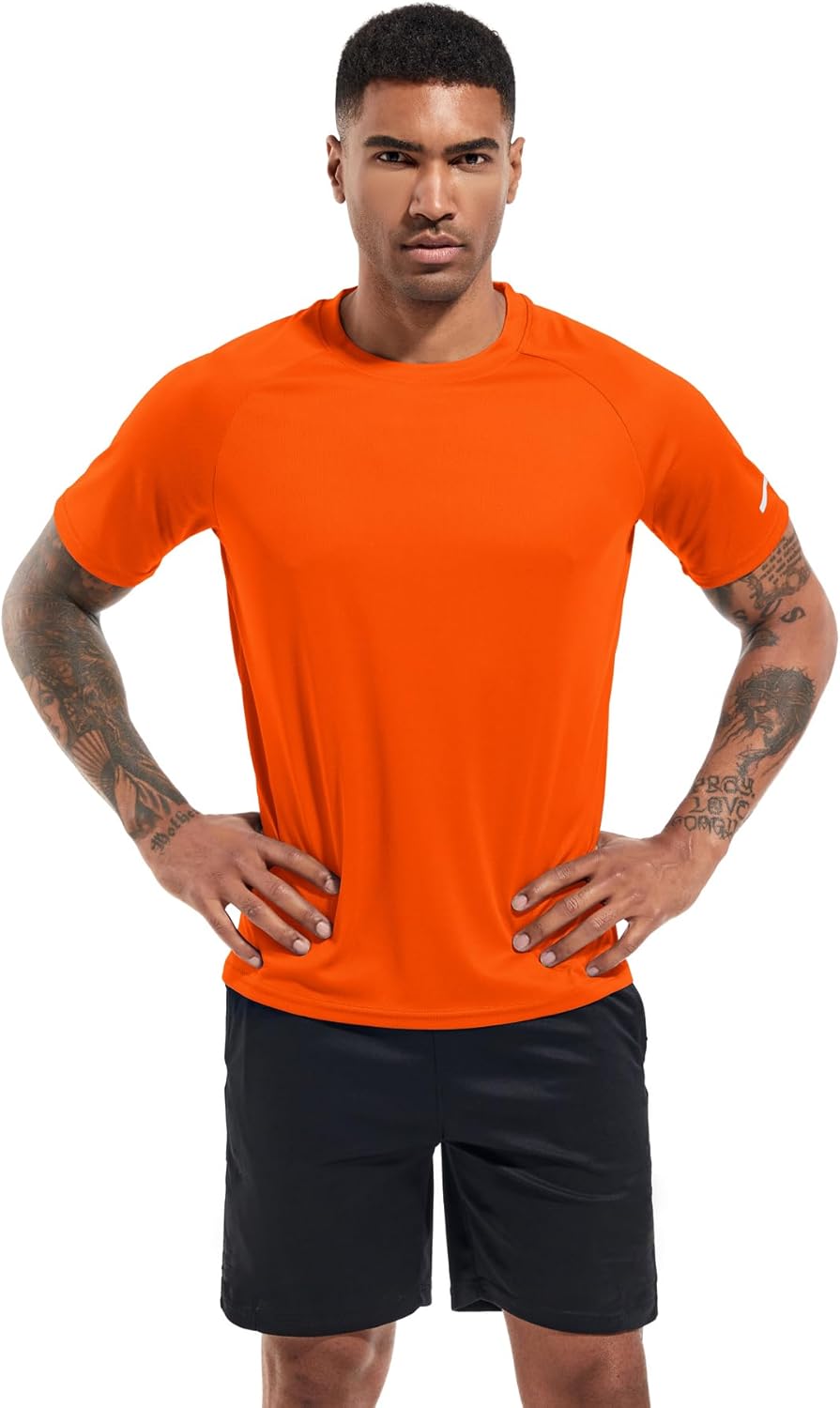 1 or 3 Pack Men's Workout Running Shirts, Dry Fit Moisture Wicking T-Shirts, Sports Gym Athletic Short Sleeve Shirts
