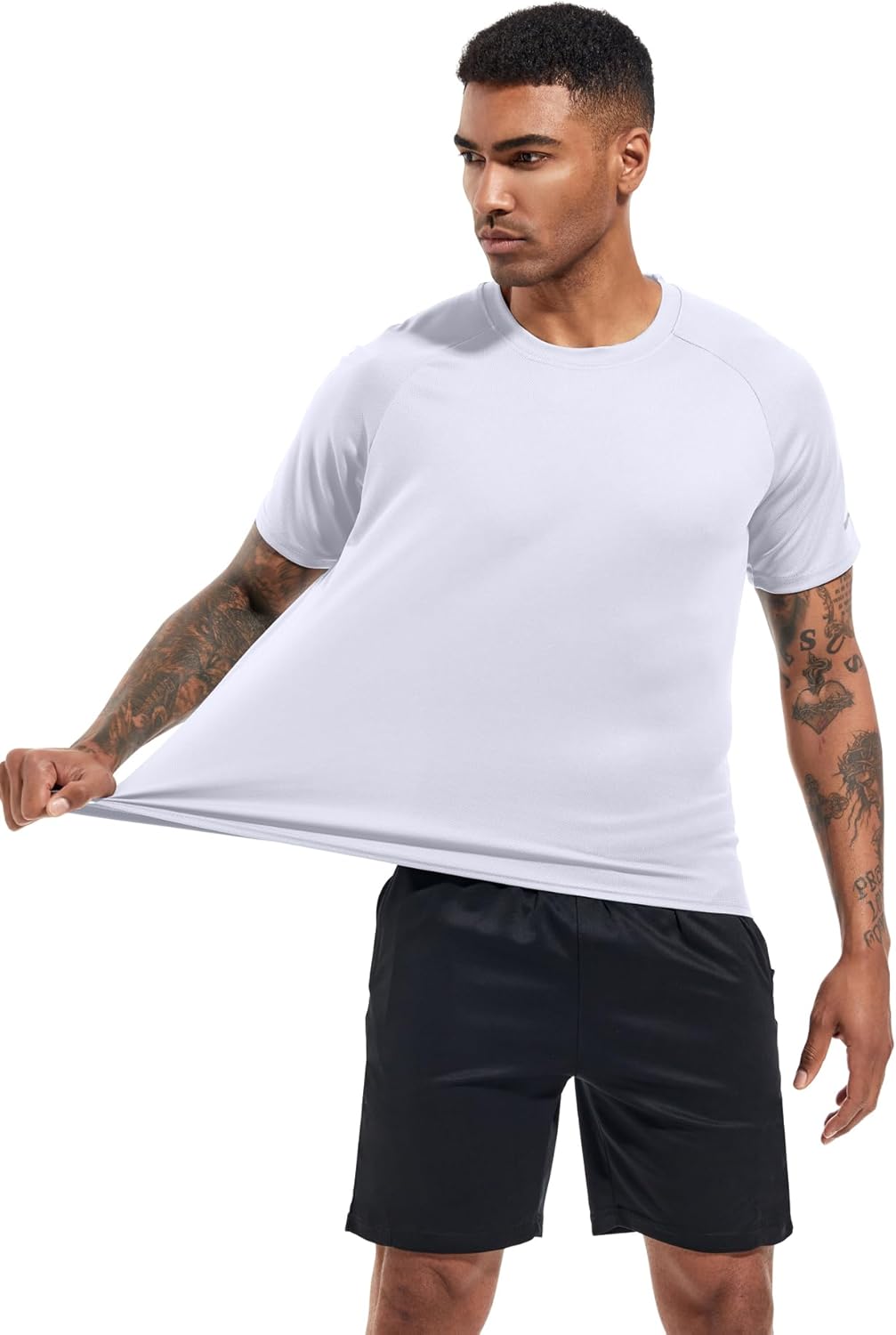 1 or 3 Pack Men's Workout Running Shirts, Dry Fit Moisture Wicking T-Shirts, Sports Gym Athletic Short Sleeve Shirts