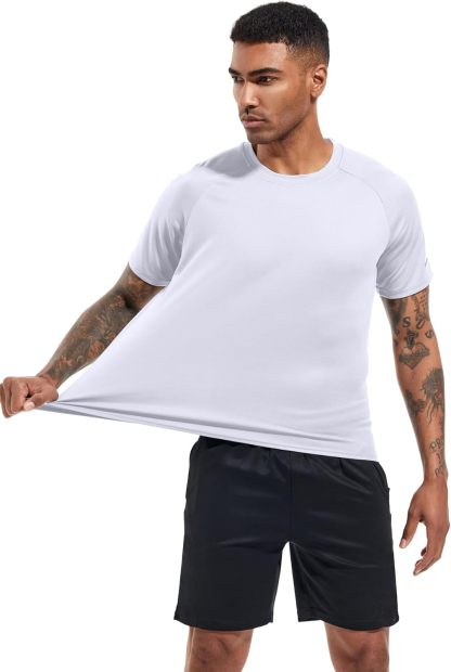 1 or 3 Pack Men's Workout Running Shirts, Dry Fit Moisture Wicking T-Shirts, Sports Gym Athletic Short Sleeve Shirts