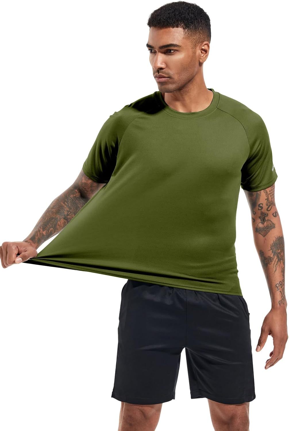 1 or 3 Pack Men's Workout Running Shirts, Dry Fit Moisture Wicking T-Shirts, Sports Gym Athletic Short Sleeve Shirts