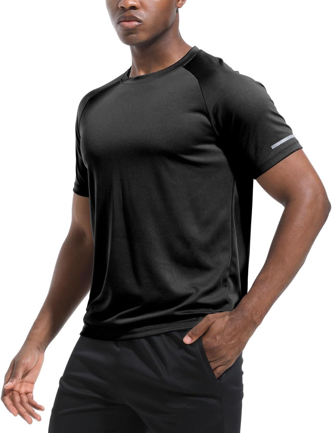 1 or 3 Pack Men's Workout Running Shirts, Dry Fit Moisture Wicking T-Shirts, Sports Gym Athletic Short Sleeve Shirts