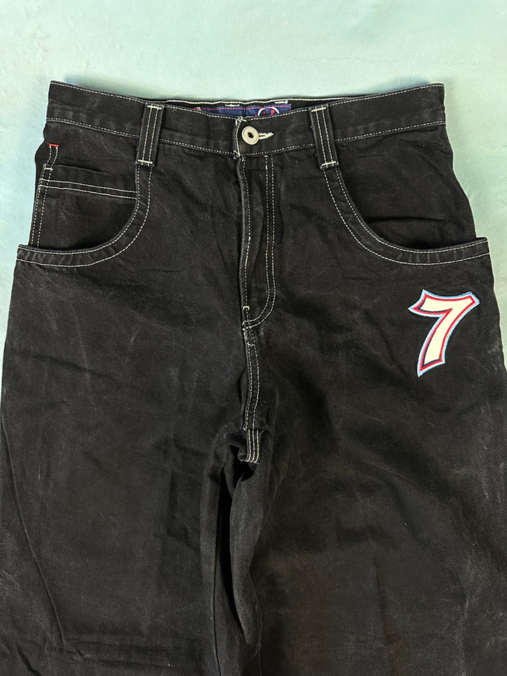 Lucky Dice Graphic Baggy Jeans