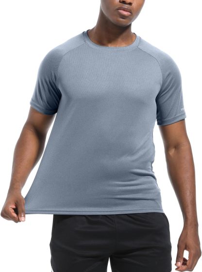 1 or 3 Pack Men's Workout Running Shirts, Dry Fit Moisture Wicking T-Shirts, Sports Gym Athletic Short Sleeve Shirts