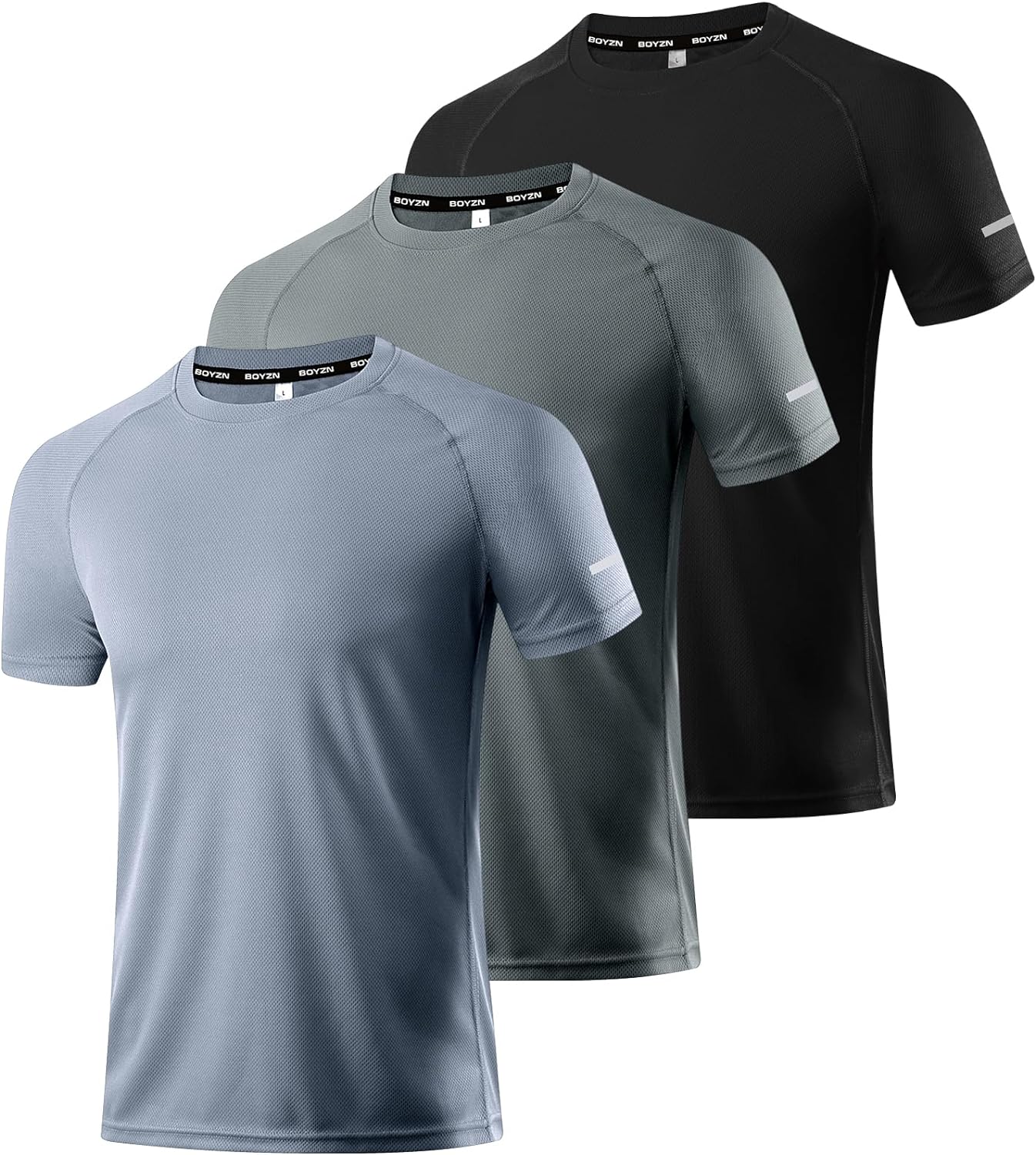 1 or 3 Pack Men's Workout Running Shirts, Dry Fit Moisture Wicking T-Shirts, Sports Gym Athletic Short Sleeve Shirts