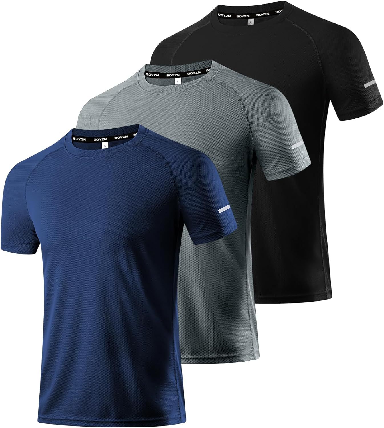 1 or 3 Pack Men's Workout Running Shirts, Dry Fit Moisture Wicking T-Shirts, Sports Gym Athletic Short Sleeve Shirts