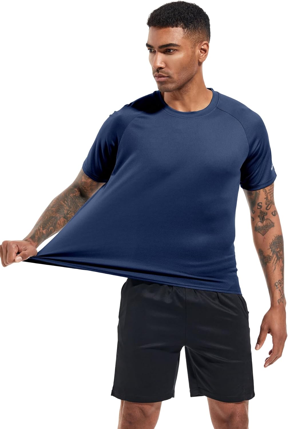 1 or 3 Pack Men's Workout Running Shirts, Dry Fit Moisture Wicking T-Shirts, Sports Gym Athletic Short Sleeve Shirts