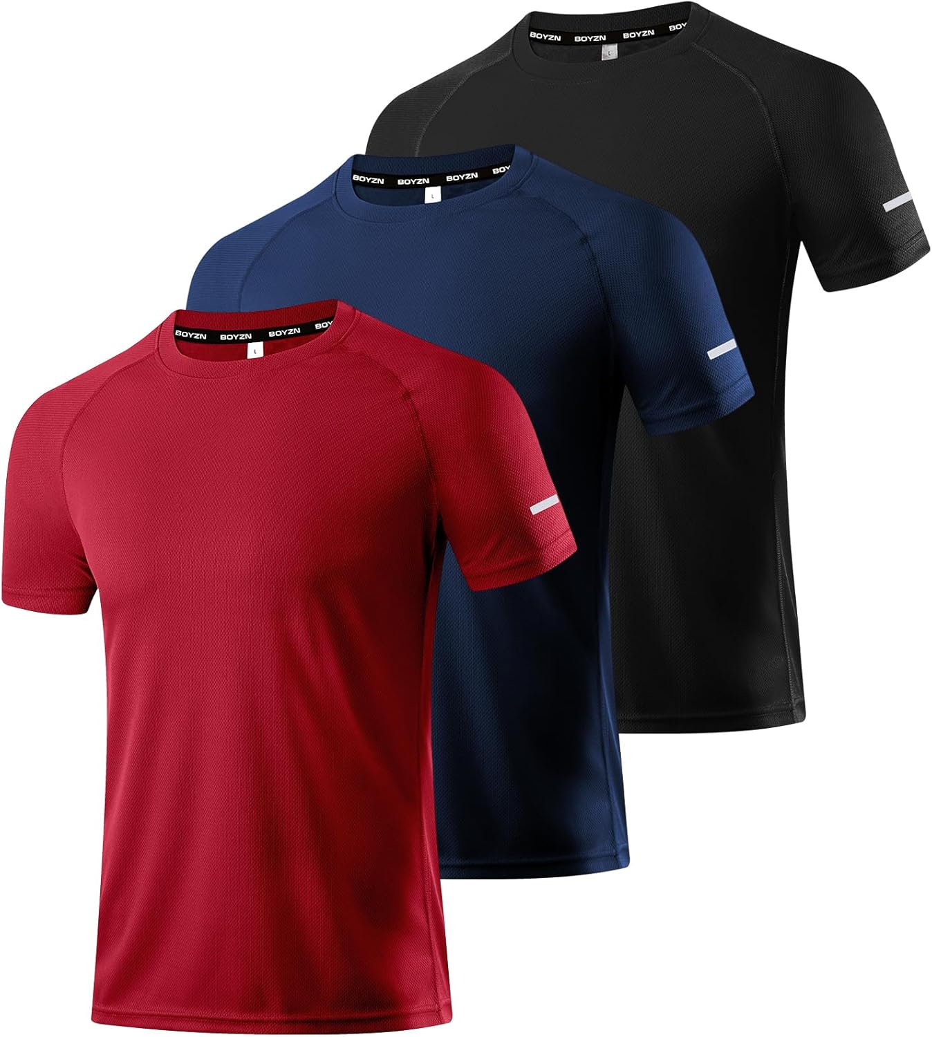 1 or 3 Pack Men's Workout Running Shirts, Dry Fit Moisture Wicking T-Shirts, Sports Gym Athletic Short Sleeve Shirts