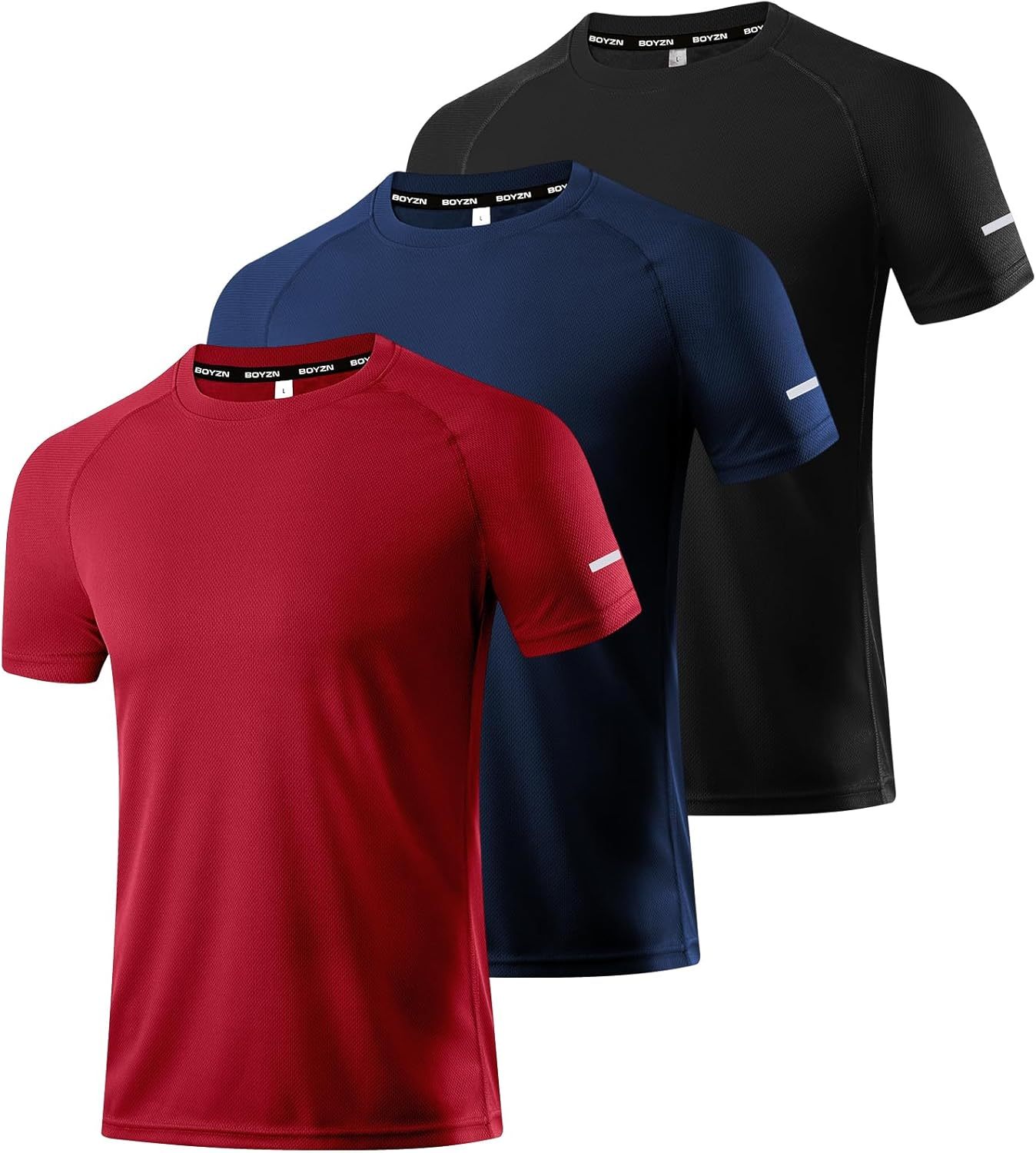 1 or 3 Pack Men's Workout Running Shirts, Dry Fit Moisture Wicking T-Shirts, Sports Gym Athletic Short Sleeve Shirts