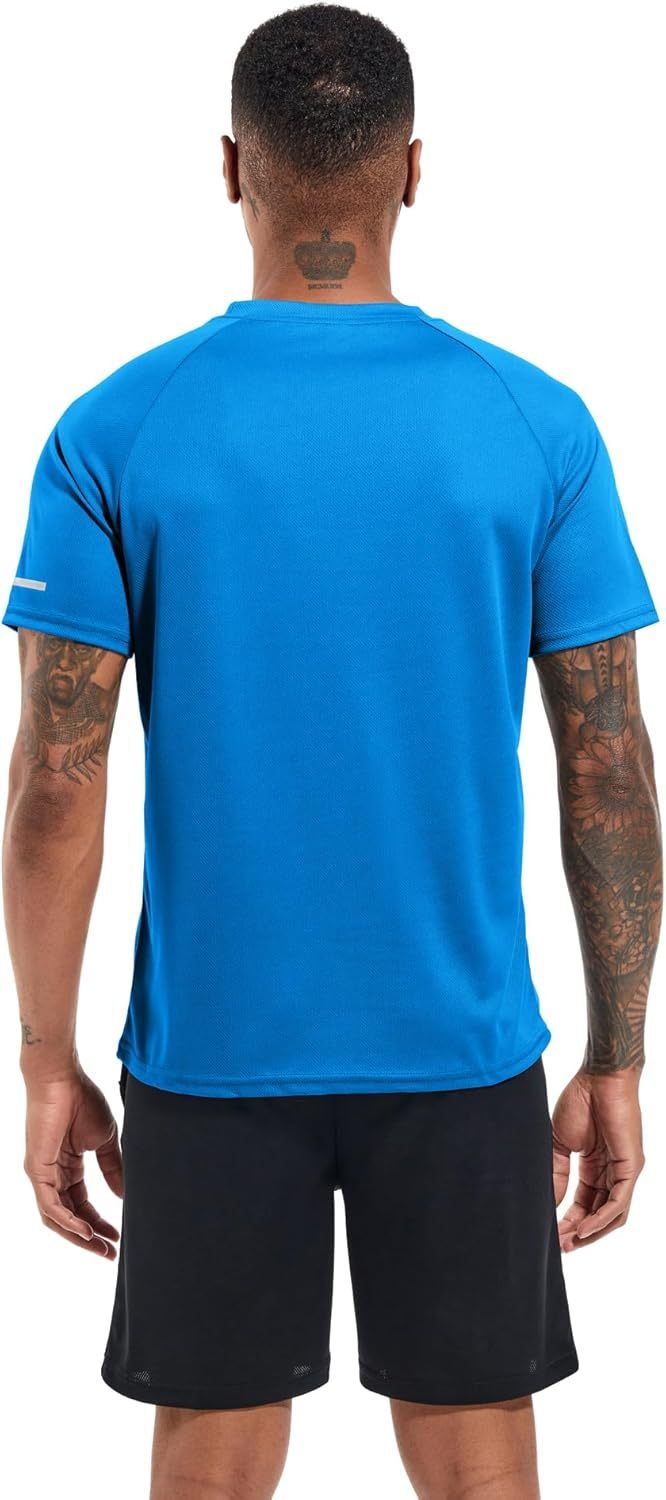 1 or 3 Pack Men's Workout Running Shirts, Dry Fit Moisture Wicking T-Shirts, Sports Gym Athletic Short Sleeve Shirts