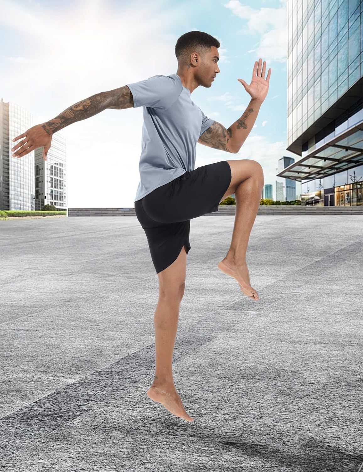 1 or 3 Pack Men's Workout Running Shirts, Dry Fit Moisture Wicking T-Shirts, Sports Gym Athletic Short Sleeve Shirts