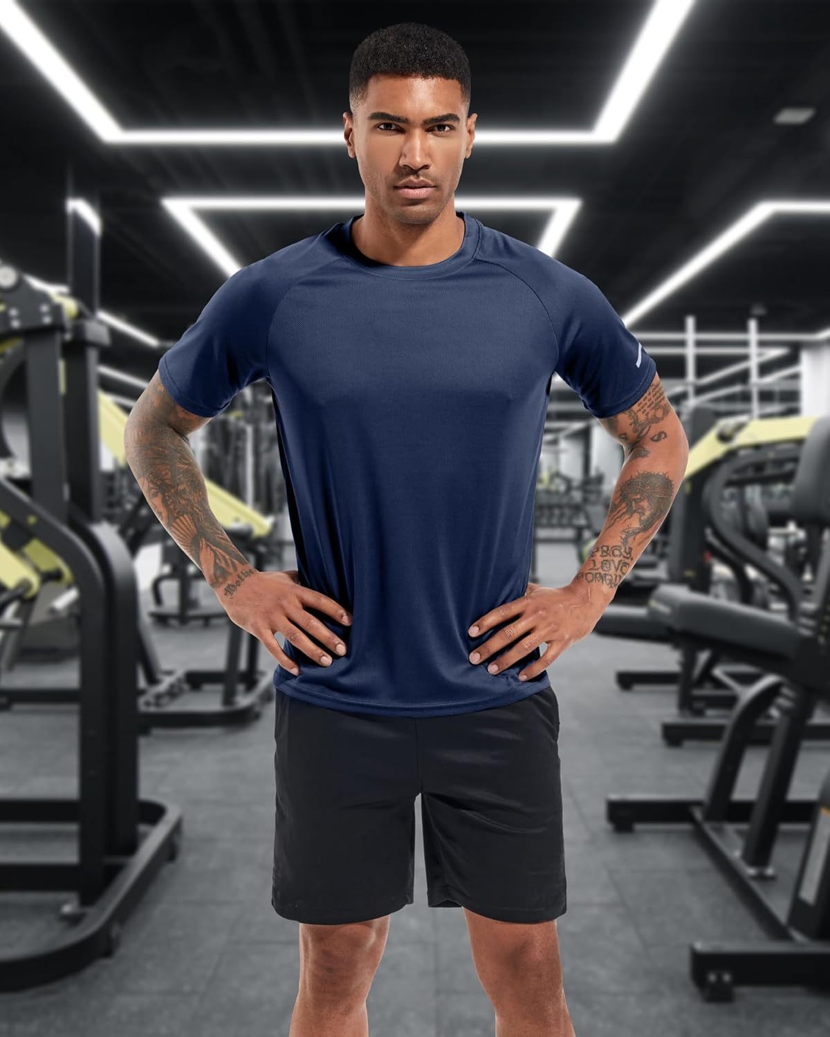 1 or 3 Pack Men's Workout Running Shirts, Dry Fit Moisture Wicking T-Shirts, Sports Gym Athletic Short Sleeve Shirts