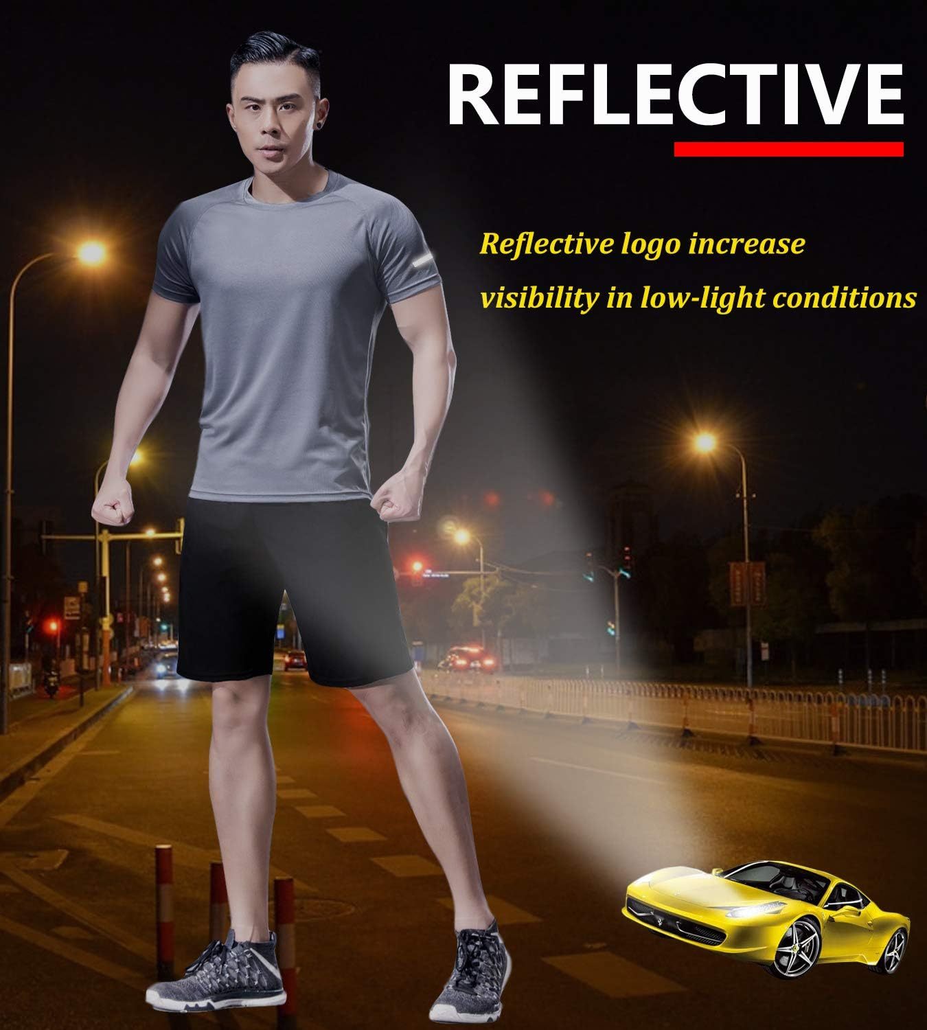 1 or 3 Pack Men's Workout Running Shirts, Dry Fit Moisture Wicking T-Shirts, Sports Gym Athletic Short Sleeve Shirts