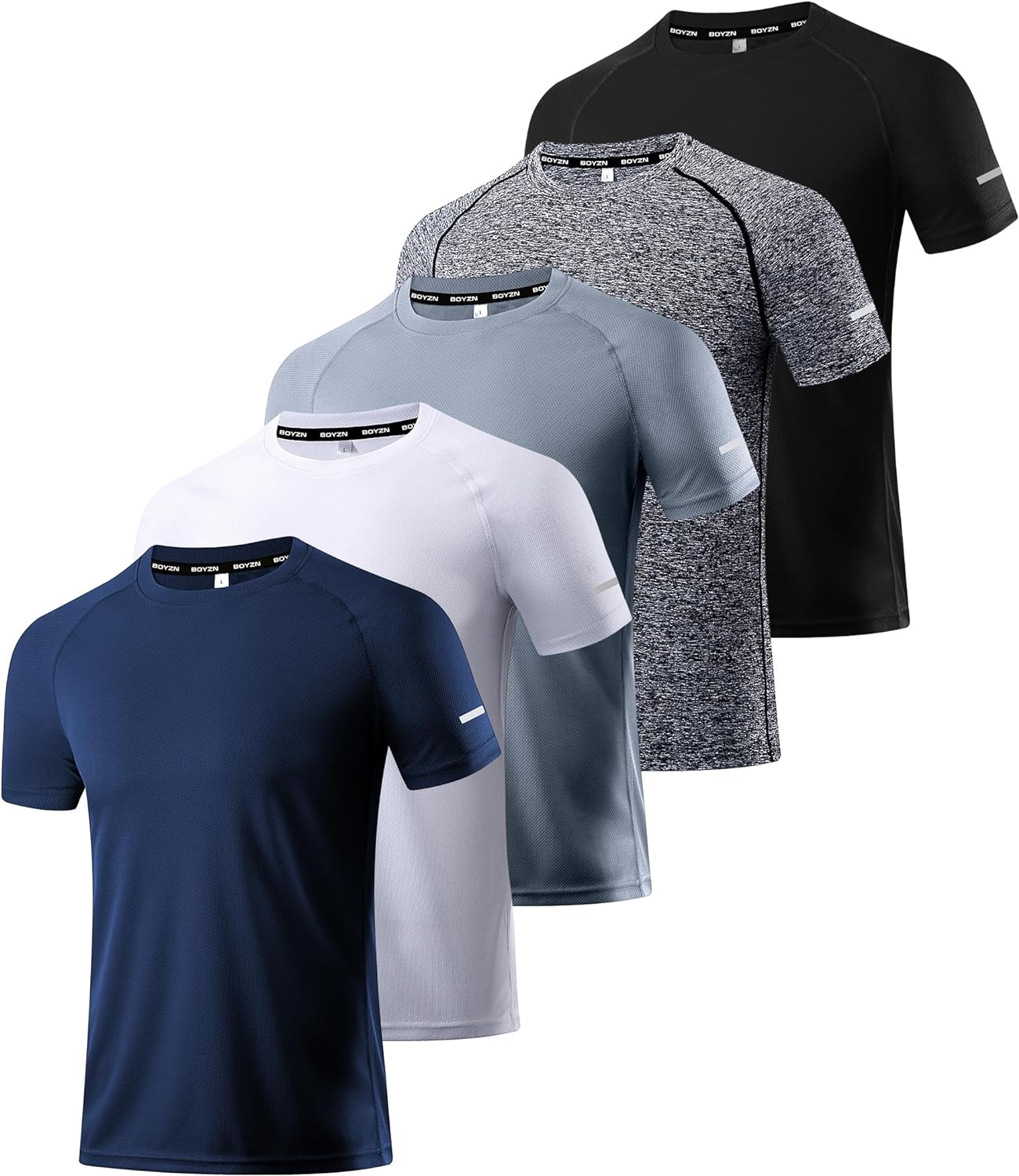 1 or 3 Pack Men's Workout Running Shirts, Dry Fit Moisture Wicking T-Shirts, Sports Gym Athletic Short Sleeve Shirts