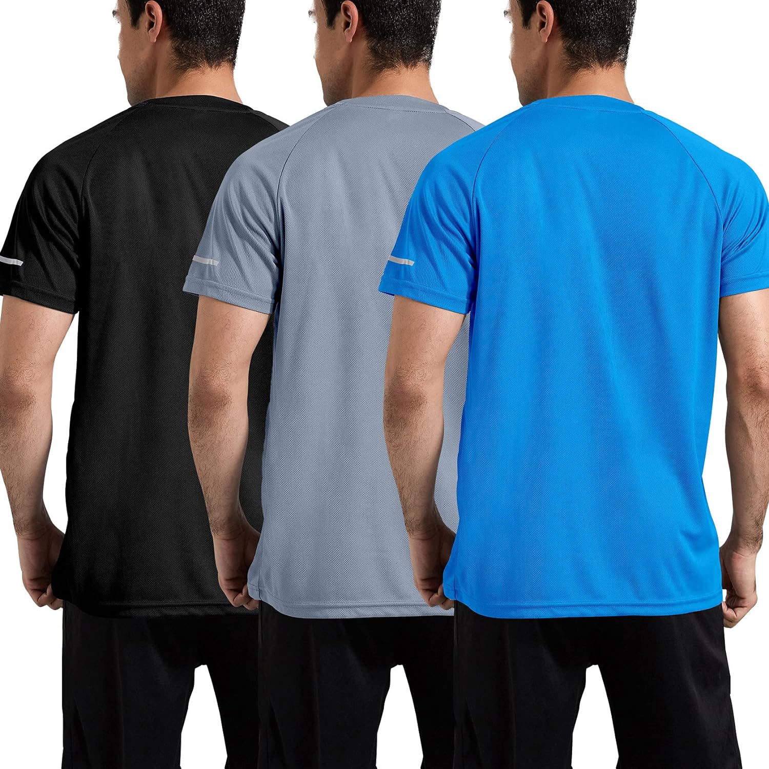 1 or 3 Pack Men's Workout Running Shirts, Dry Fit Moisture Wicking T-Shirts, Sports Gym Athletic Short Sleeve Shirts
