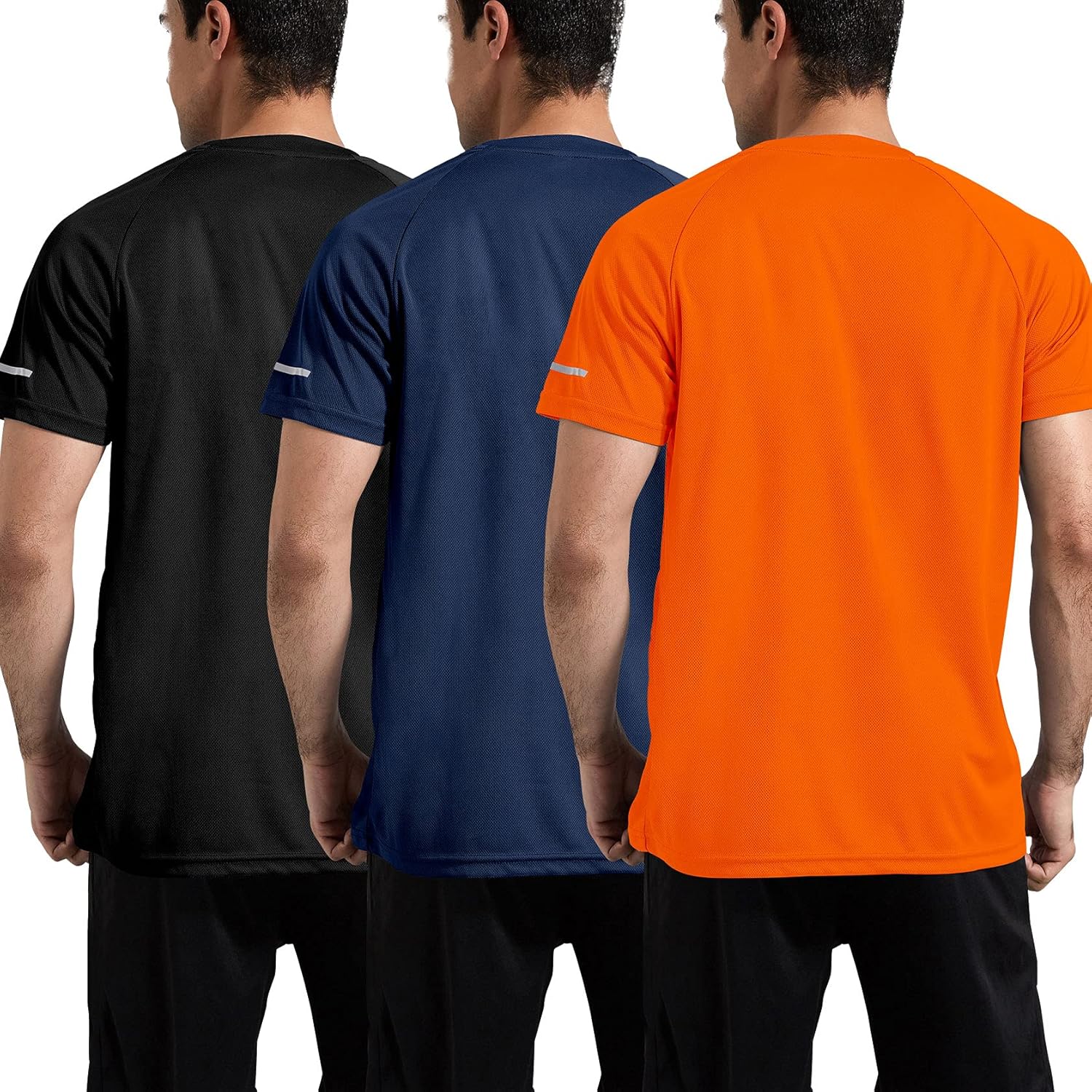1 or 3 Pack Men's Workout Running Shirts, Dry Fit Moisture Wicking T-Shirts, Sports Gym Athletic Short Sleeve Shirts