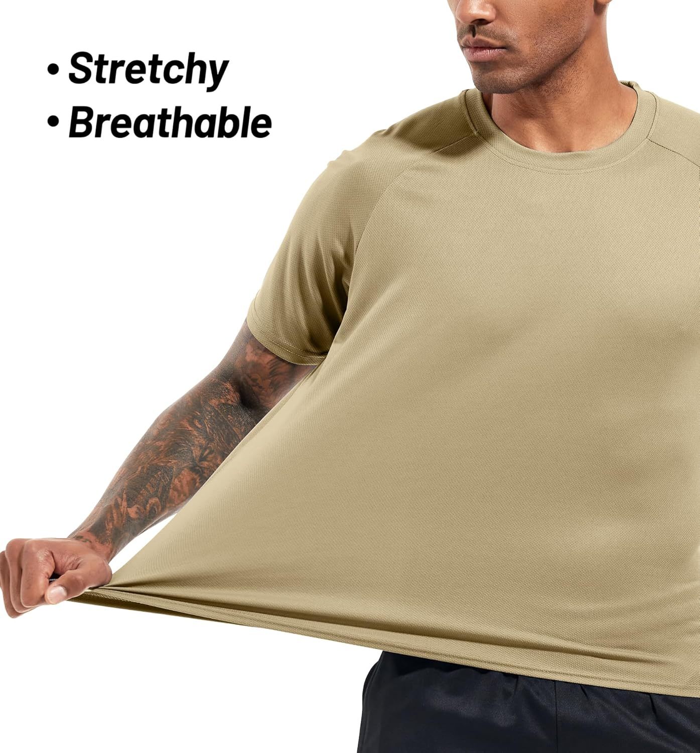 1 or 3 Pack Men's Workout Running Shirts, Dry Fit Moisture Wicking T-Shirts, Sports Gym Athletic Short Sleeve Shirts