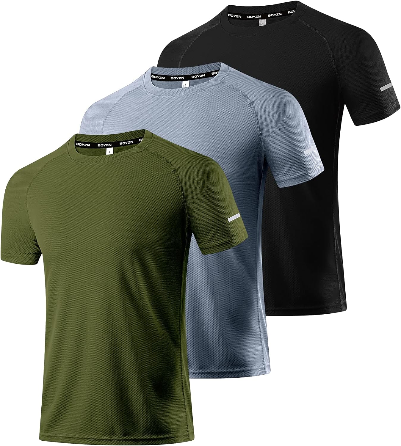 1 or 3 Pack Men's Workout Running Shirts, Dry Fit Moisture Wicking T-Shirts, Sports Gym Athletic Short Sleeve Shirts