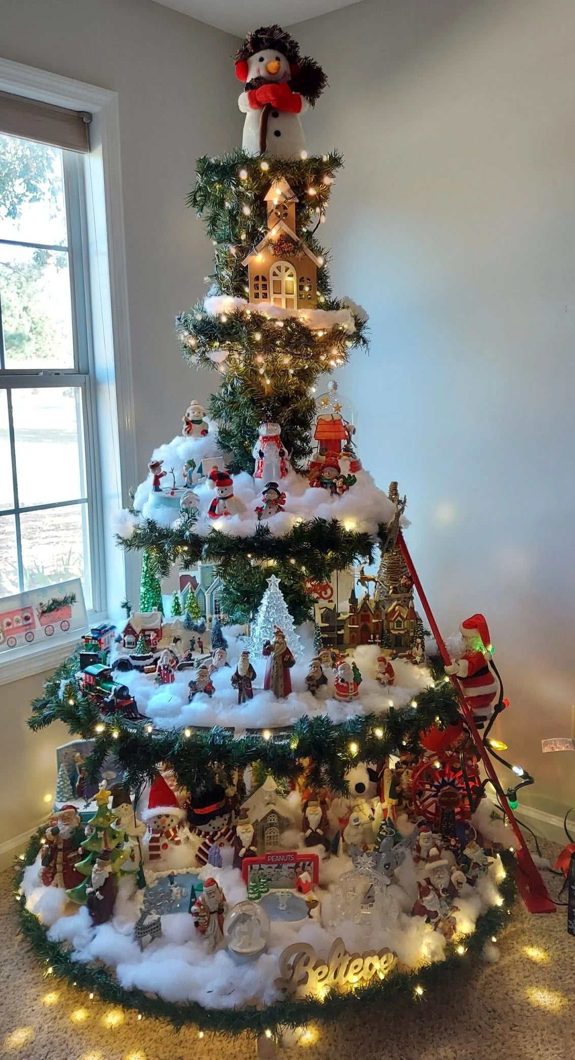 🎄Ferris Wheel Christmas Tree (With A Train, A Ferris Wheel, A Brightly Lit House And A Santa)🎄