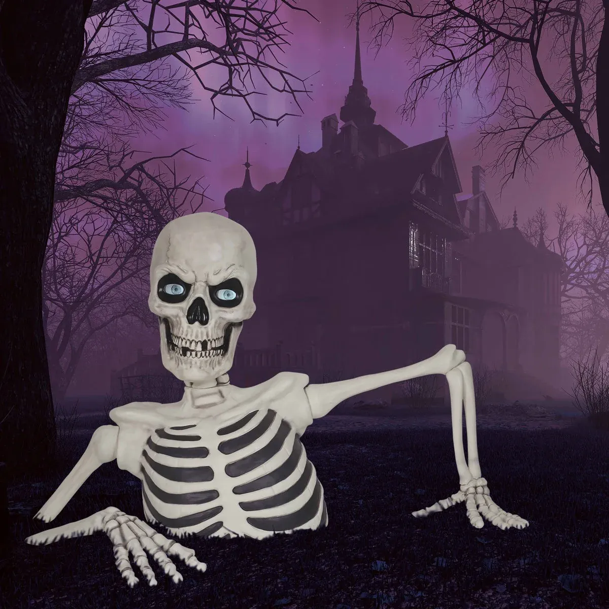 👻 Early Bird Halloween Special – Massive Skeleton with Glowing Eyes &