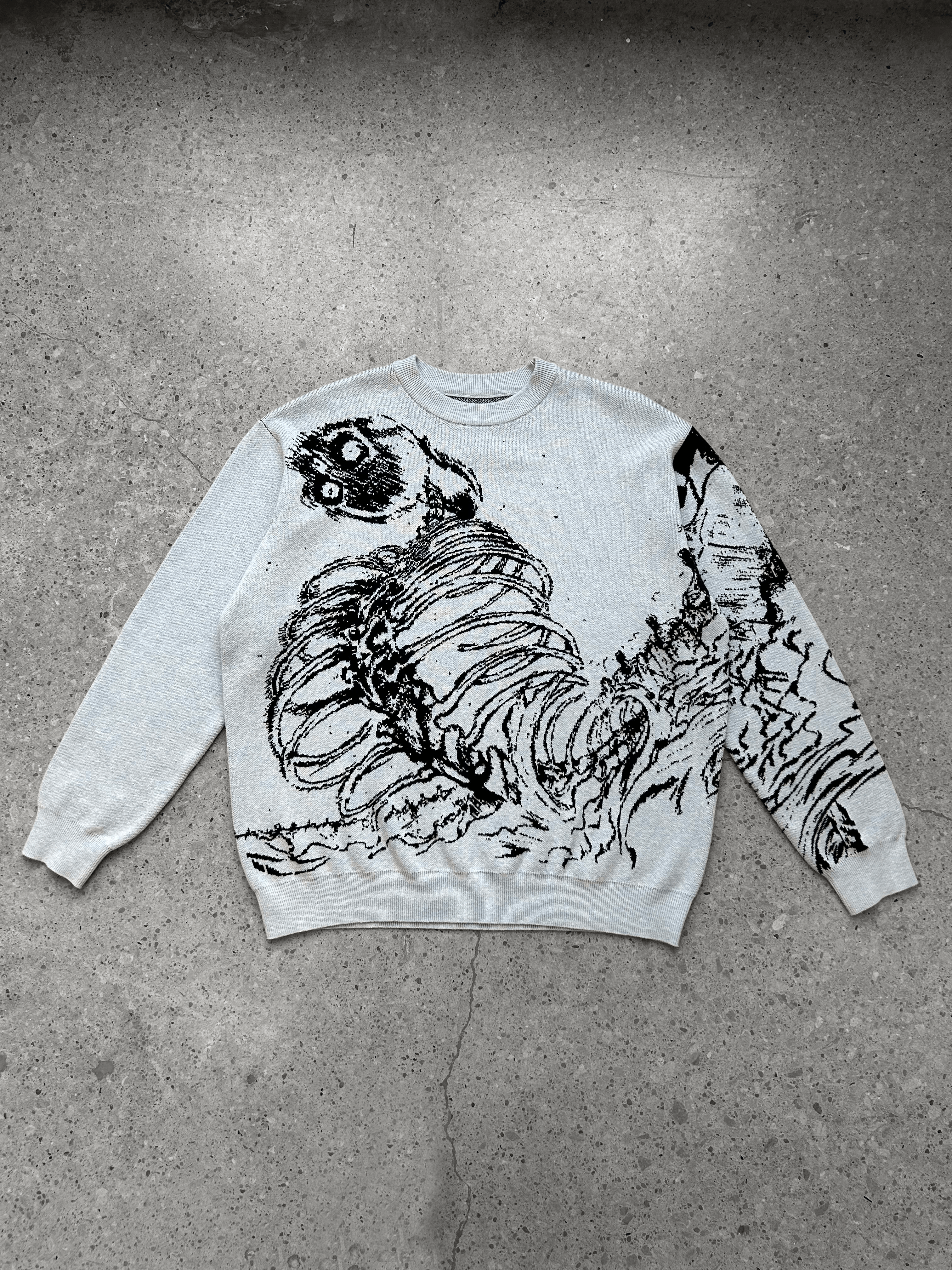 “Rumbling” Knit Gray
