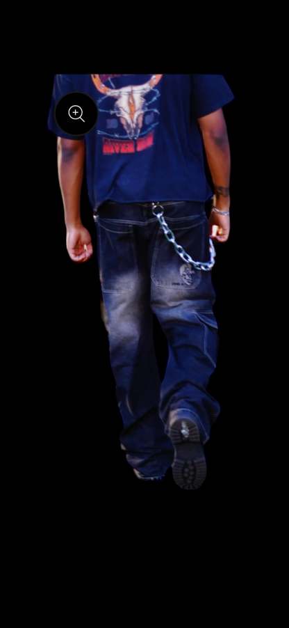 baggy skull jeans