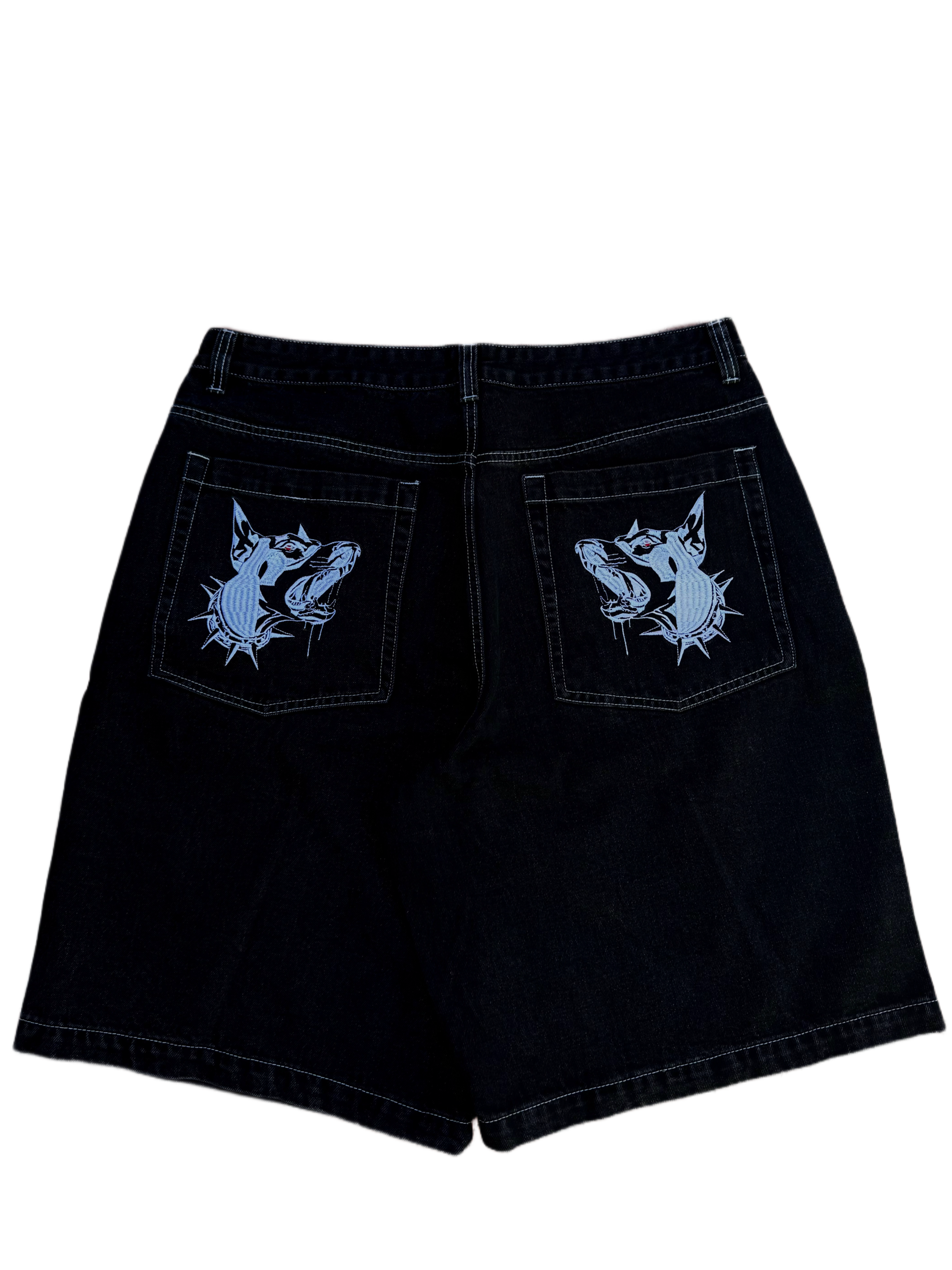 Black Doberman Jorts