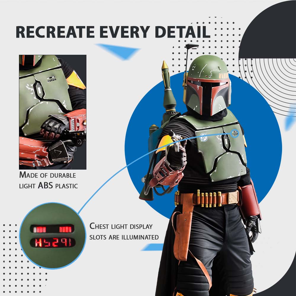 Boba Fett Cosplay Full Armor with Jetpack & Helmet
