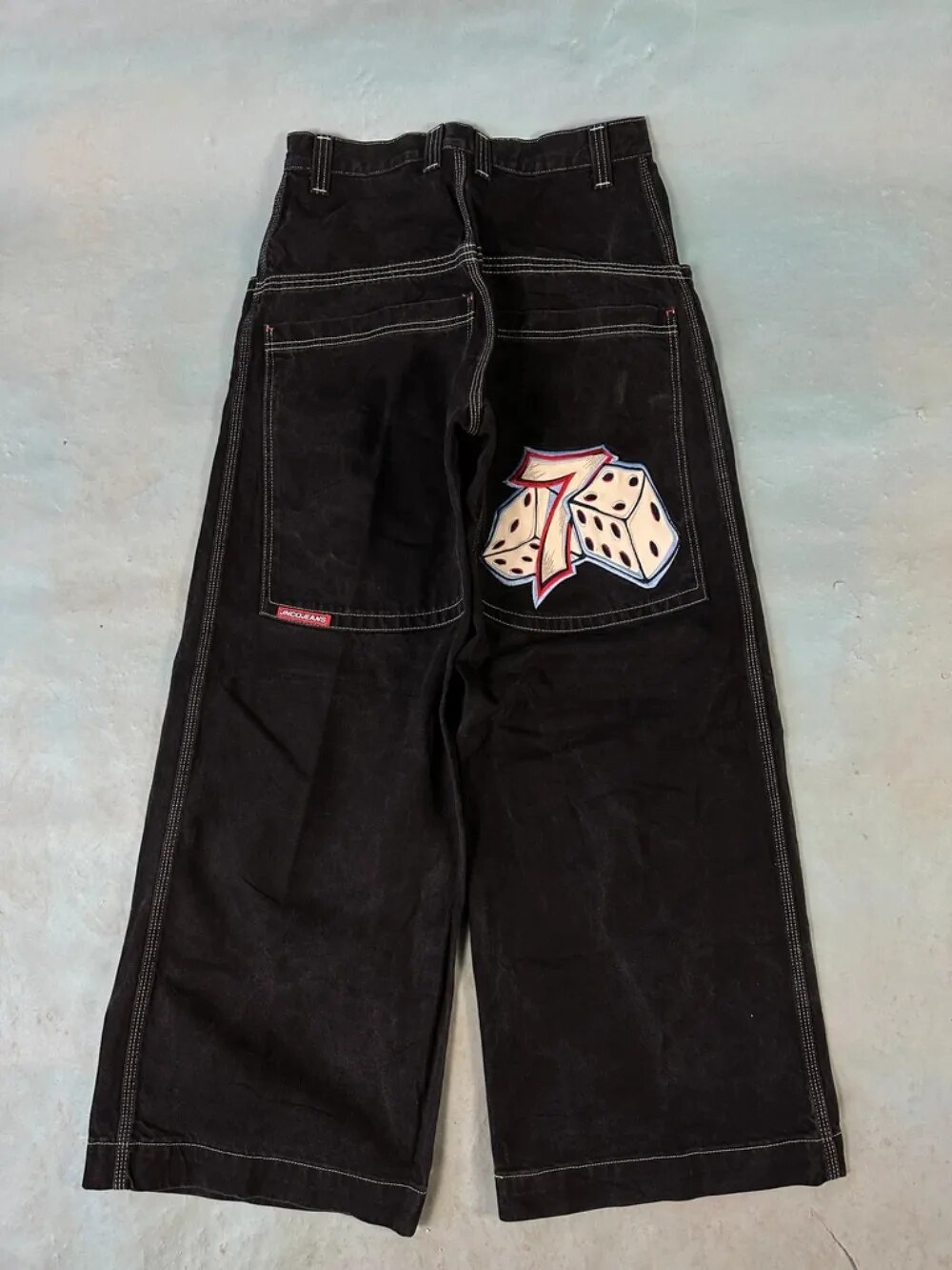 Lucky Dice Graphic Baggy Jeans