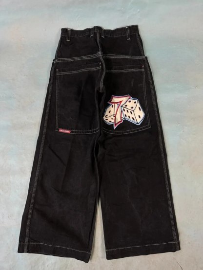 Lucky Dice Graphic Baggy Jeans