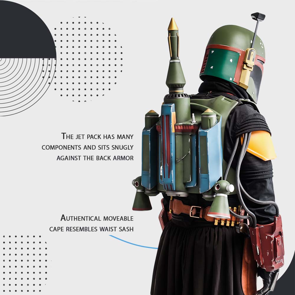 Boba Fett Cosplay Full Armor with Jetpack & Helmet