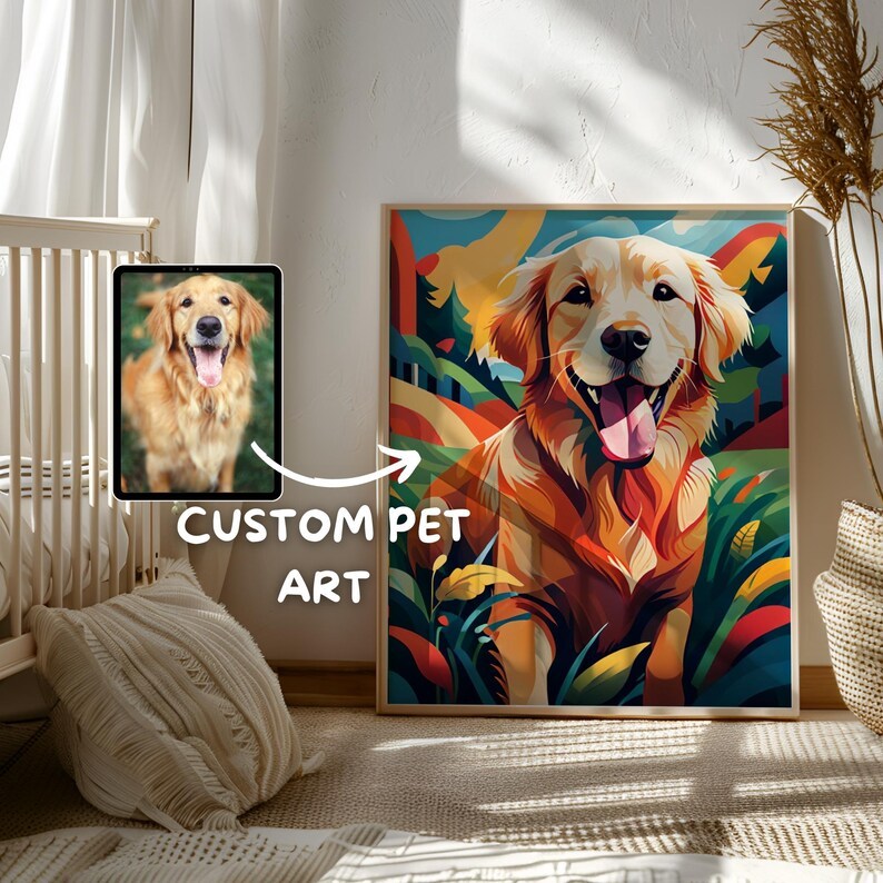 Custom Pet Portrait - Abstract Style