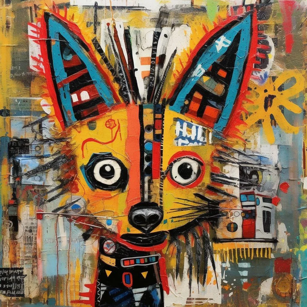 Abstract Cartoon Custom Pet Portrait Canvas
