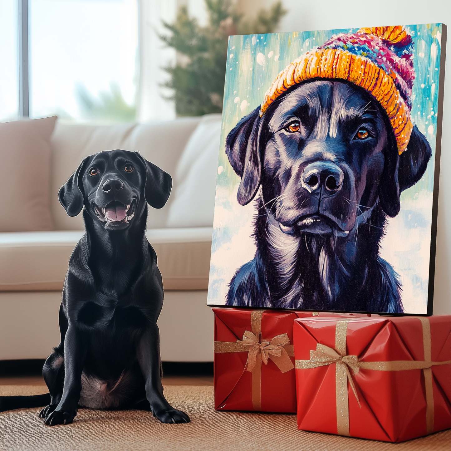 Christmas Series Canvas "Beanie"