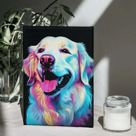 Popcolor Style Custom Pet Portrait Canvas