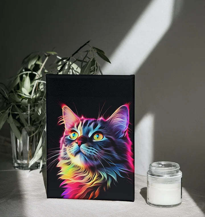 Popcolor Style Custom Pet Portrait Canvas