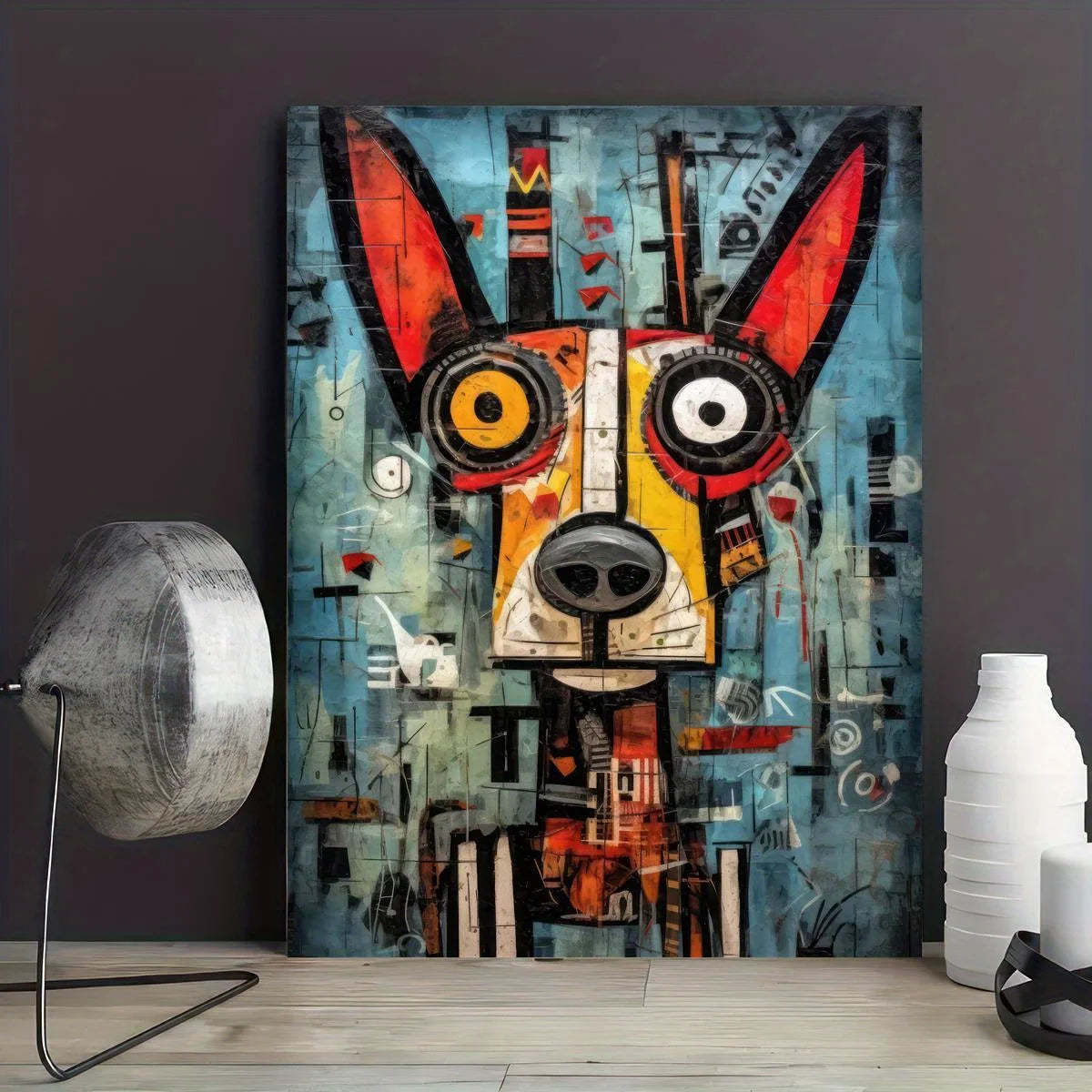 Abstract Cartoon Custom Pet Portrait Canvas