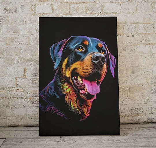 Popcolor Style Custom Pet Portrait Canvas