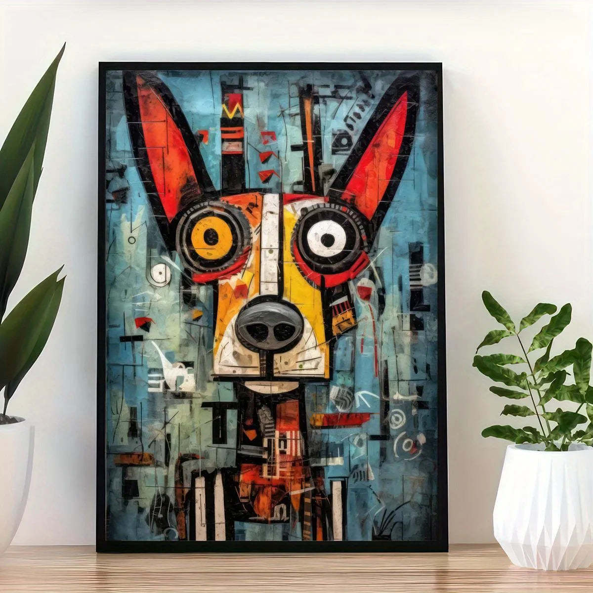 Abstract Cartoon Custom Pet Portrait Canvas