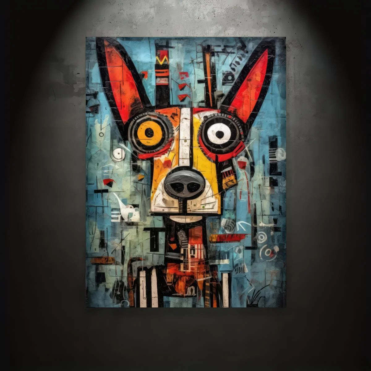 Abstract Cartoon Custom Pet Portrait Canvas