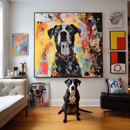 Custom Pet Portrait - Basquiat Style - NIKOCANVAS