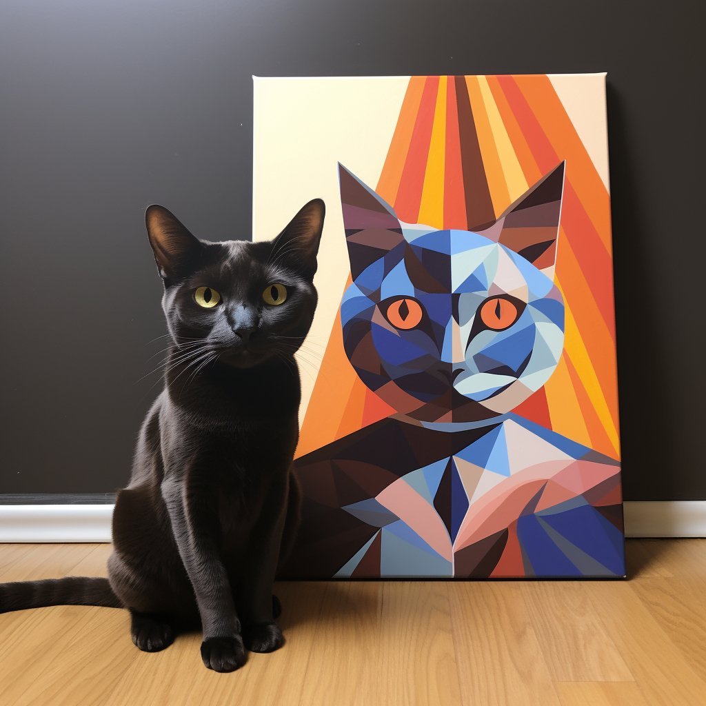 Custom Pet Portrait - Cubism Style - NIKOCANVAS