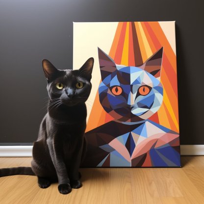 Custom Pet Portrait - Cubism Style - NIKOCANVAS