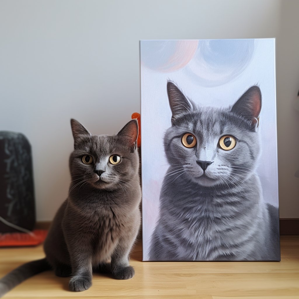 Custom Pet Portrait - Modern Style - NIKOCANVAS