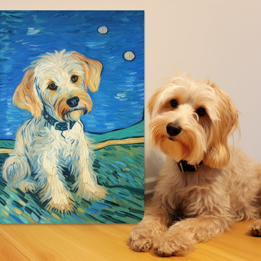 Custom Pet Portrait - Van Gogh Style - NIKOCANVAS
