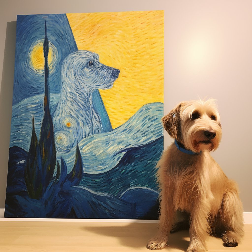 Custom Pet Portrait - Van Gogh Style - NIKOCANVAS