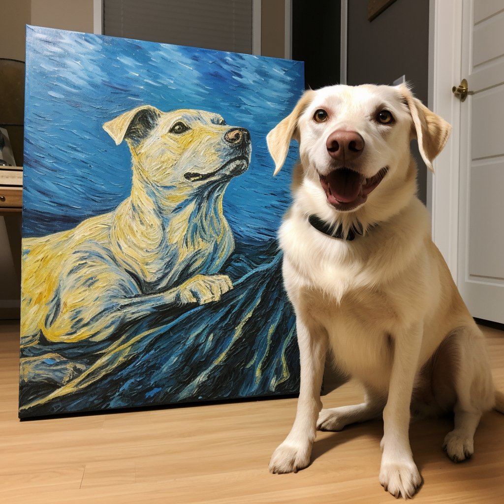 Custom Pet Portrait - Van Gogh Style - NIKOCANVAS